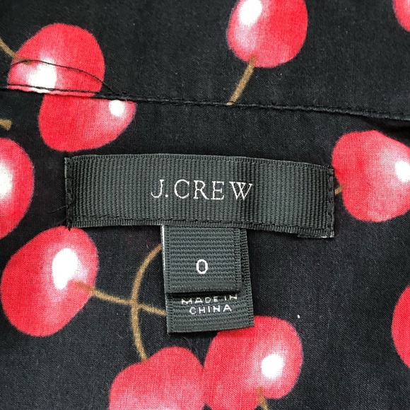 J.Crew shirt with cherry print, size: 0 - Picture 5 of 5
